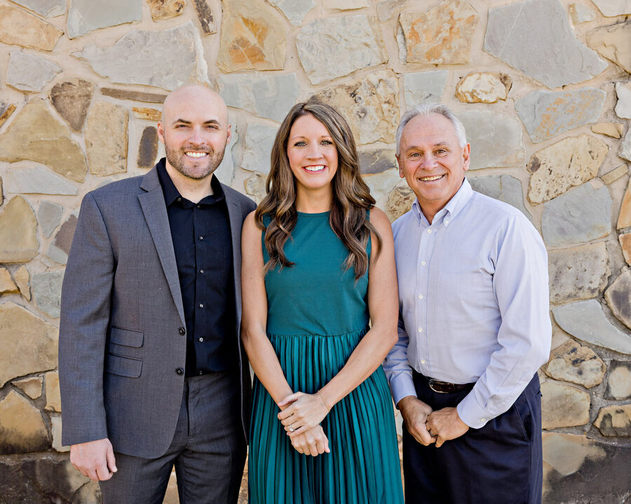 Erick Cummings, Holly Cummings, and Jim Jennings — three generations leading Clear View Insurance